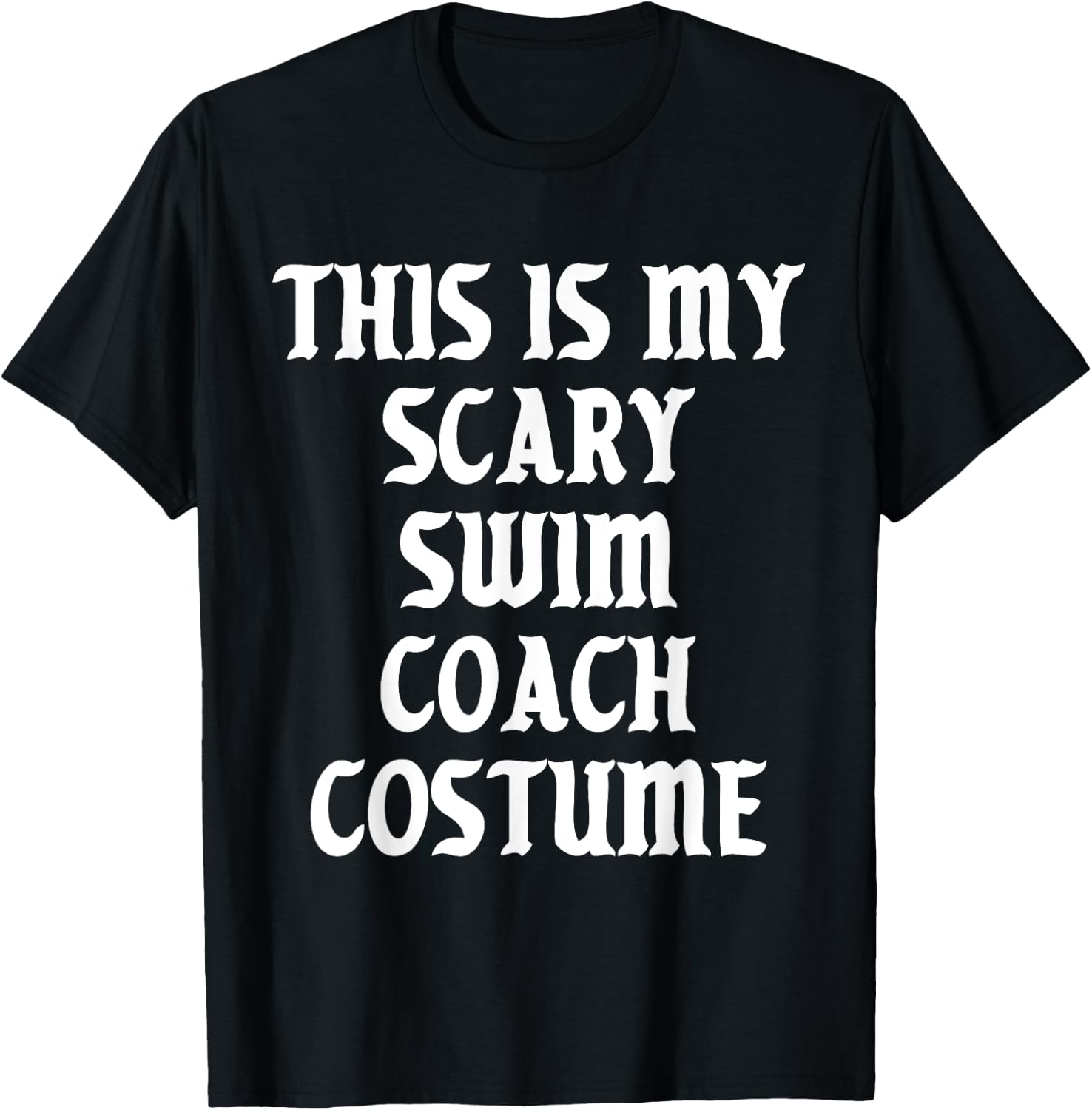 Scary Swim Coach Costume Trainer Sports Halloween Spooky T-Shirt - T-Shirt | Black
