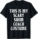 Scary Swim Coach Costume Trainer Sports Halloween Spooky T-Shirt - T-Shirt | Black