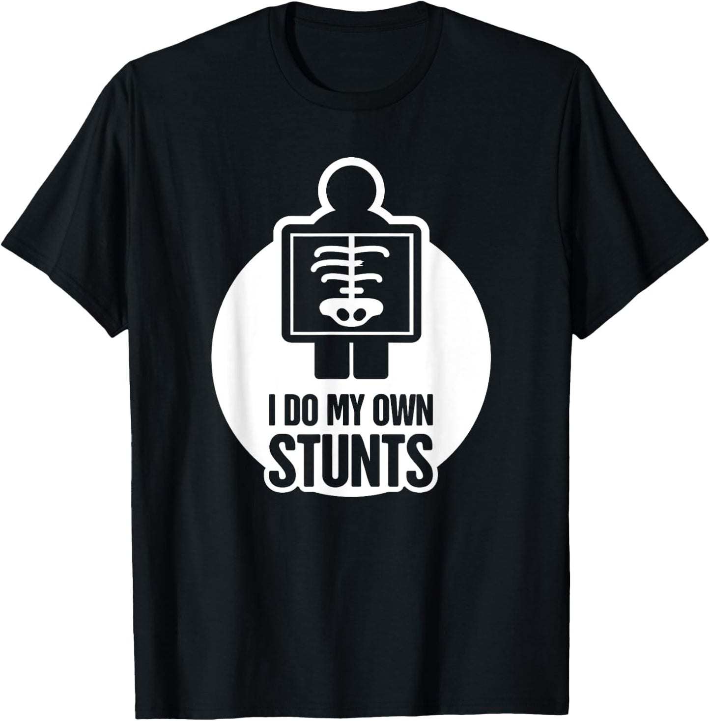 Funny Fracture Broken Rib T-Shirt - T-Shirt | Black
