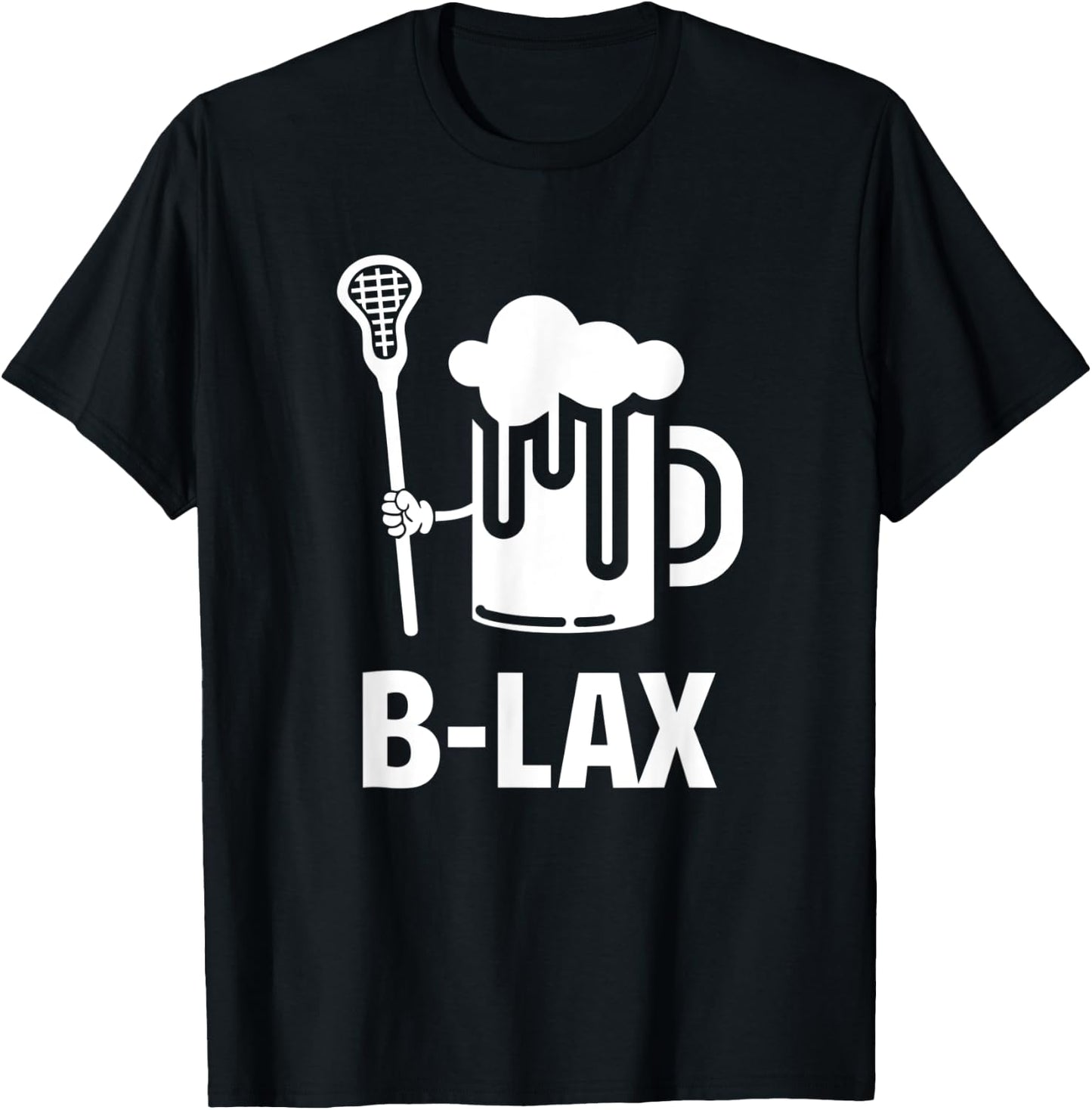 Lacrosse | Funny Gift Men Coach | Beer Lover B-Lex T-Shirt - T-Shirt | Black