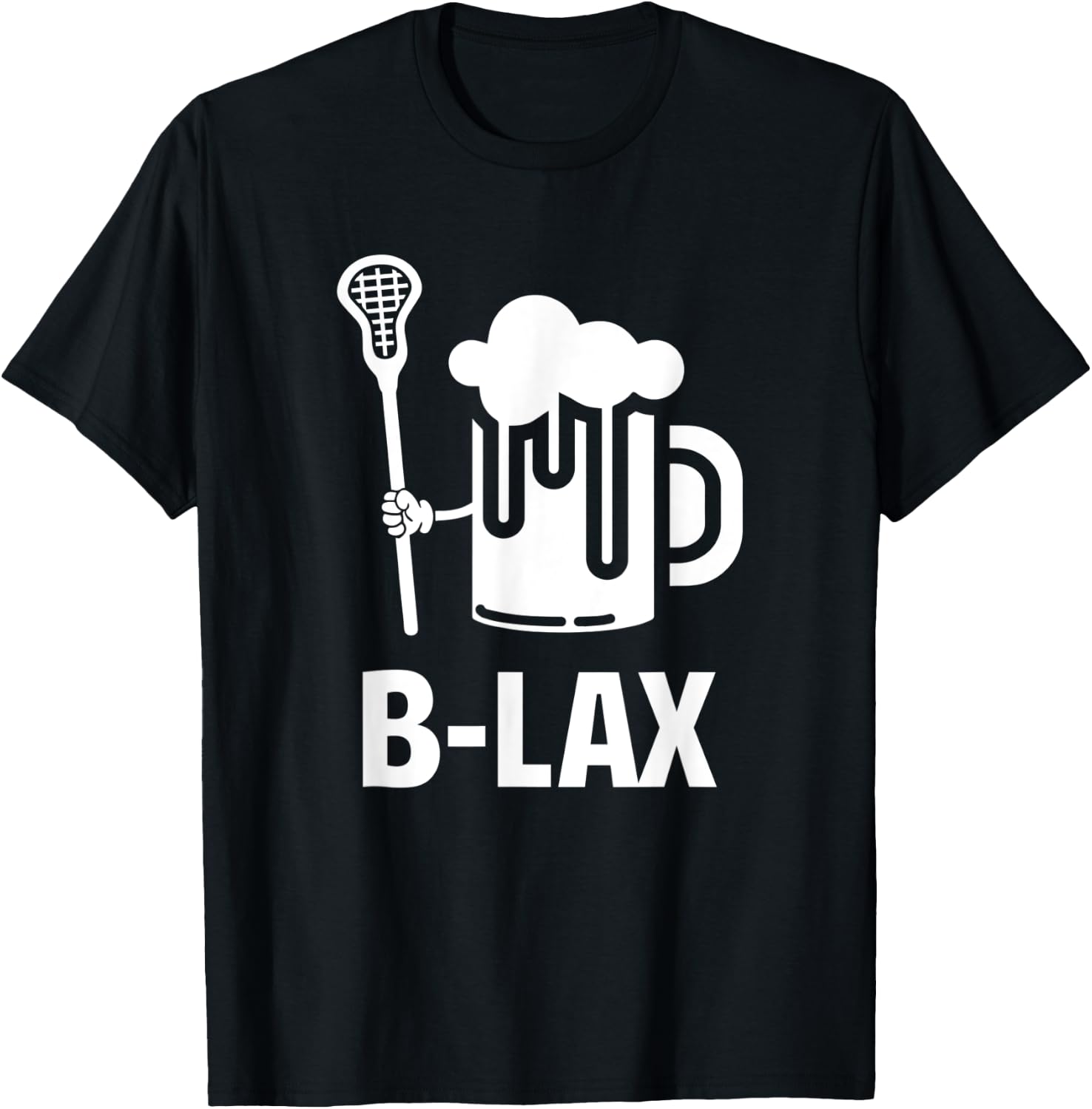 Lacrosse | Funny Gift Men Coach | Beer Lover B-Lex T-Shirt - T-Shirt | Black