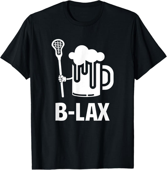 Lacrosse | Funny Gift Men Coach | Beer Lover B-Lex T-Shirt - T-Shirt | Black