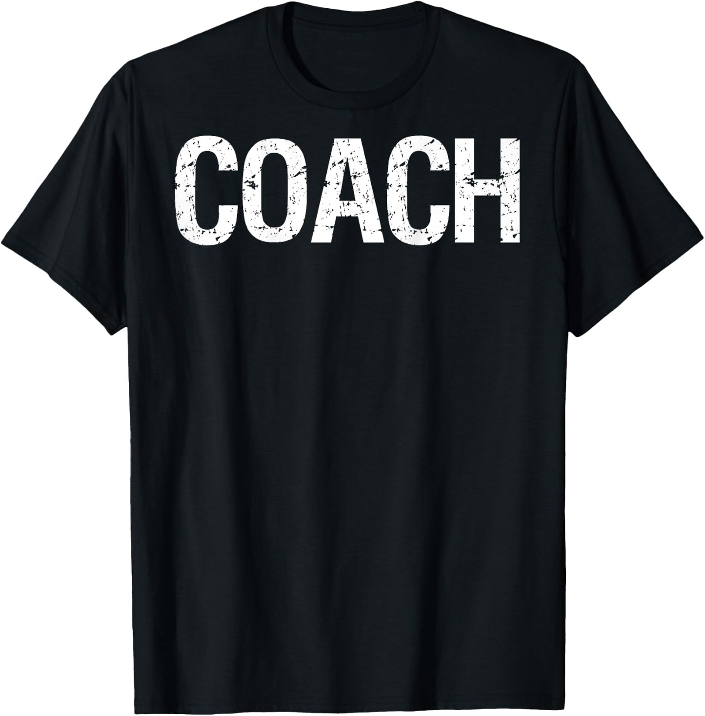 Coach on Back for Coaches Soccer Baseball Football T-Shirt - T-Shirt | Black