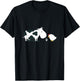 Funny and cute Cow with Chicken Cartoon with egg T-Shirt - T-Shirt | Black