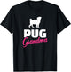 Pug Grandma T-Shirt - T-Shirt | Black