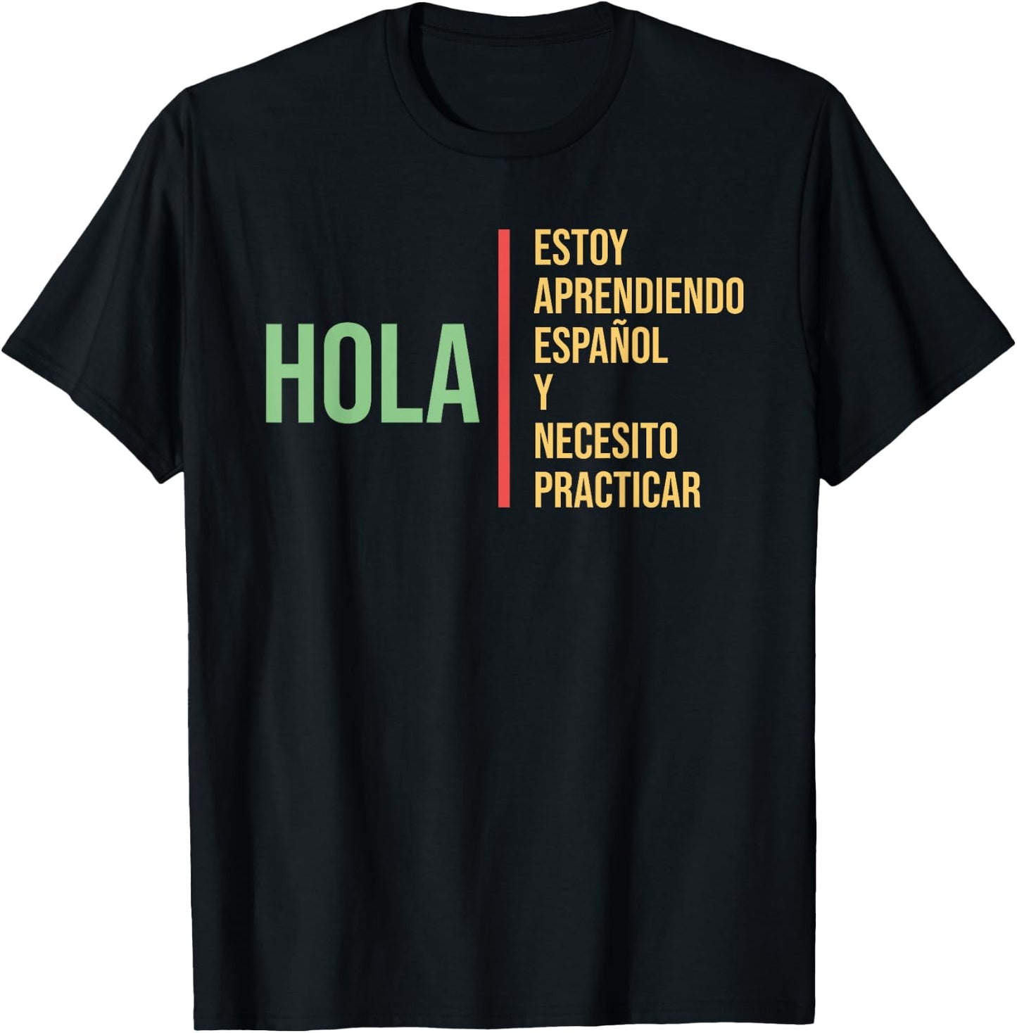 Spanish Language for Students Practice Learning as a Gift T-Shirt - T-Shirt | Black