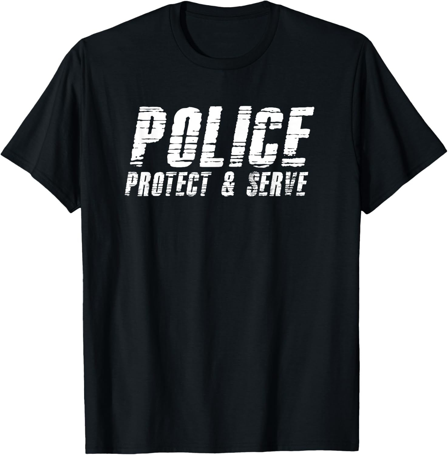 Police Protect and Serve T Shirt T-Shirt - T-Shirt | Black