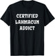 Certified Lahmacun Addict, Funny Lahmacun Christmas T-Shirt - T-Shirt | Black