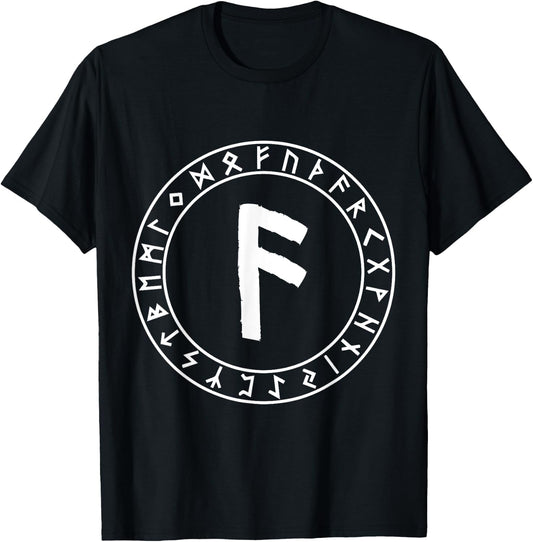 Ansuz Rune Viking Rune Norse Pagan Clothes Wicca Witchcraft T-Shirt - T-Shirt | Black