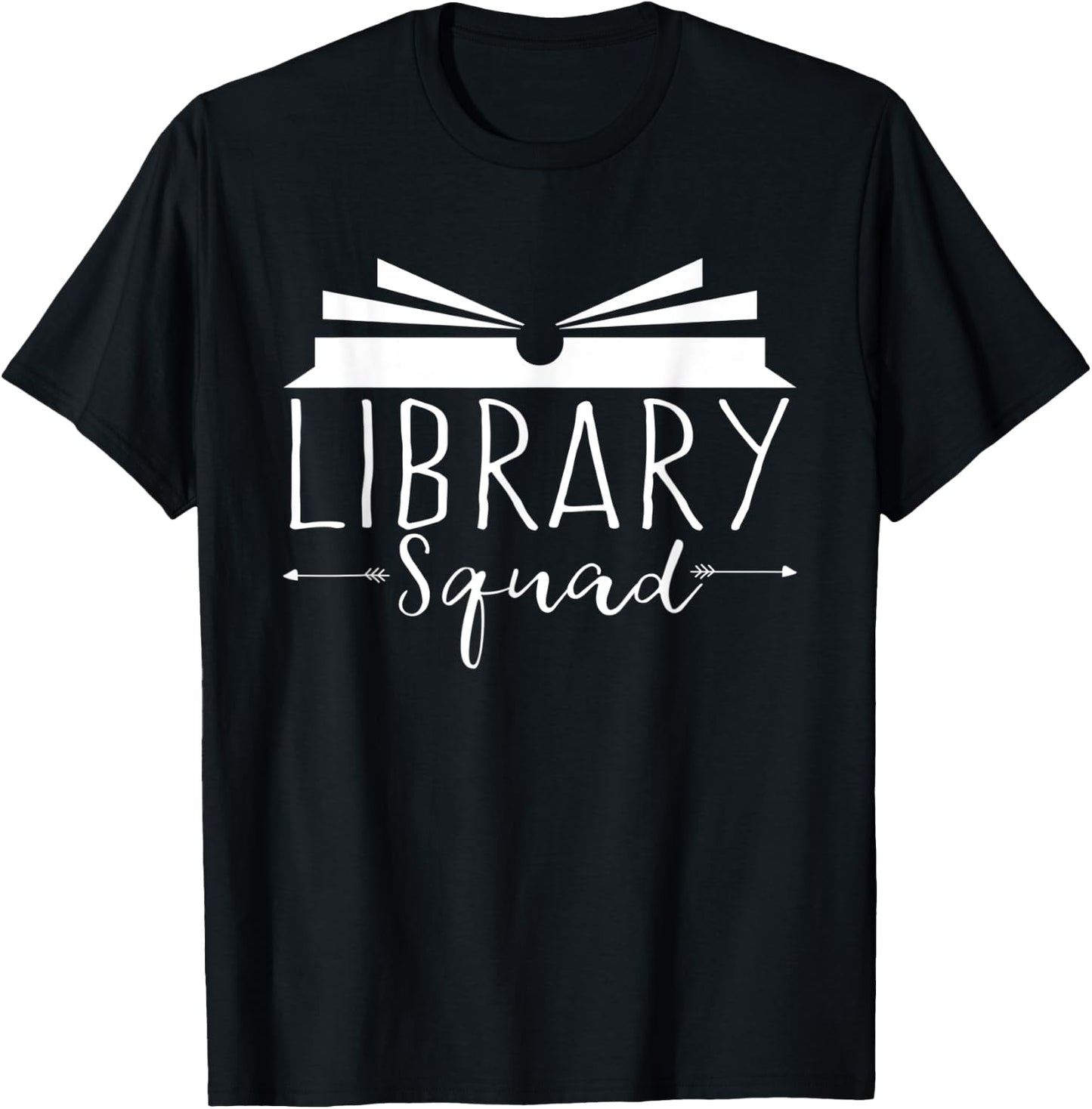 Teacher Library Squad Funny Reading Lovers Book T-Shirt - T-Shirt | Black