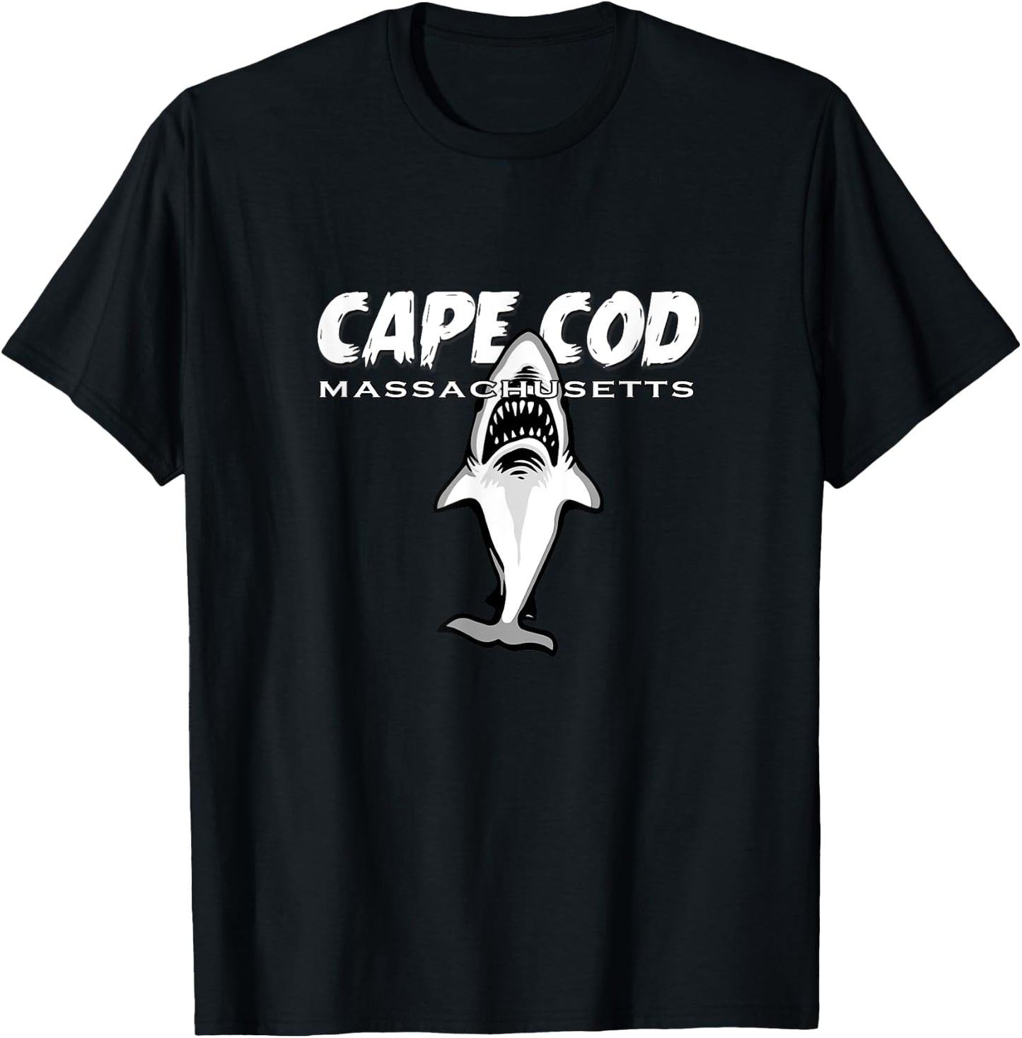 Cape Cod Massachusetts - Cape Cod Shark Shirt T-Shirt - T-Shirt | Black