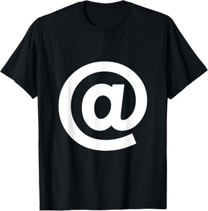 At sign, at symbol alphabet spell words Initial shirt T-Shirt - T-Shirt | Black