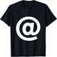 At sign, at symbol alphabet spell words Initial shirt T-Shirt - T-Shirt | Black