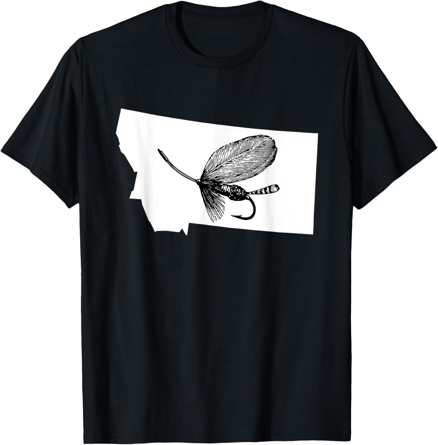 Montana Fly Fishing Shirt - Best MT Angler Gift T-Shirt - T-Shirt | Black