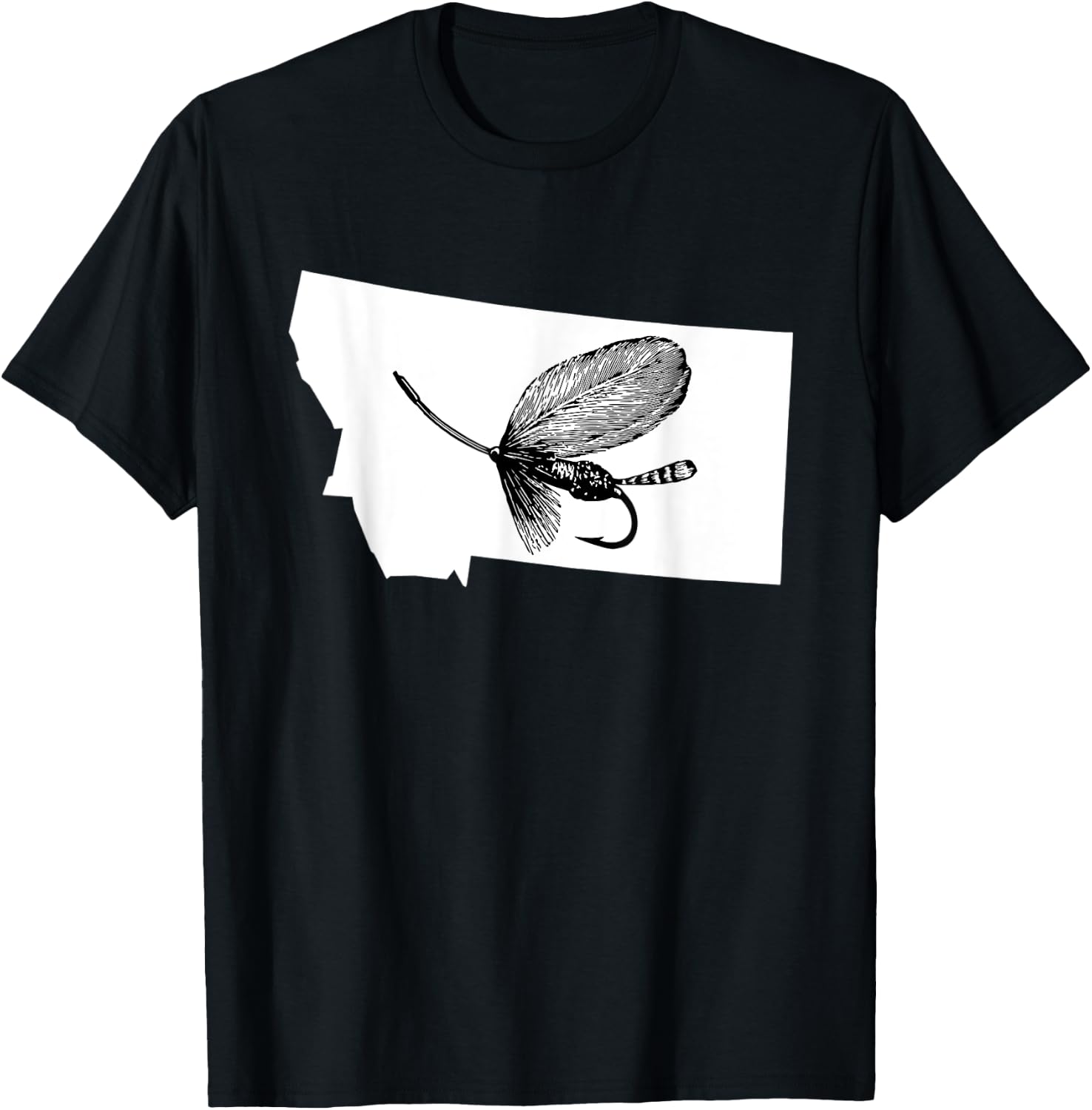 Montana Fly Fishing Shirt - Best MT Angler Gift T-Shirt - T-Shirt | Black