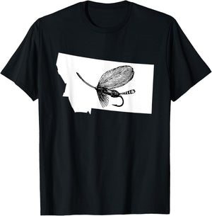 Montana Fly Fishing Shirt - Best MT Angler Gift T-Shirt - T-Shirt | Black
