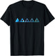 Math Sierpinski Triangles Fractal Geometry Mathematics T-Shirt - T-Shirt | Black