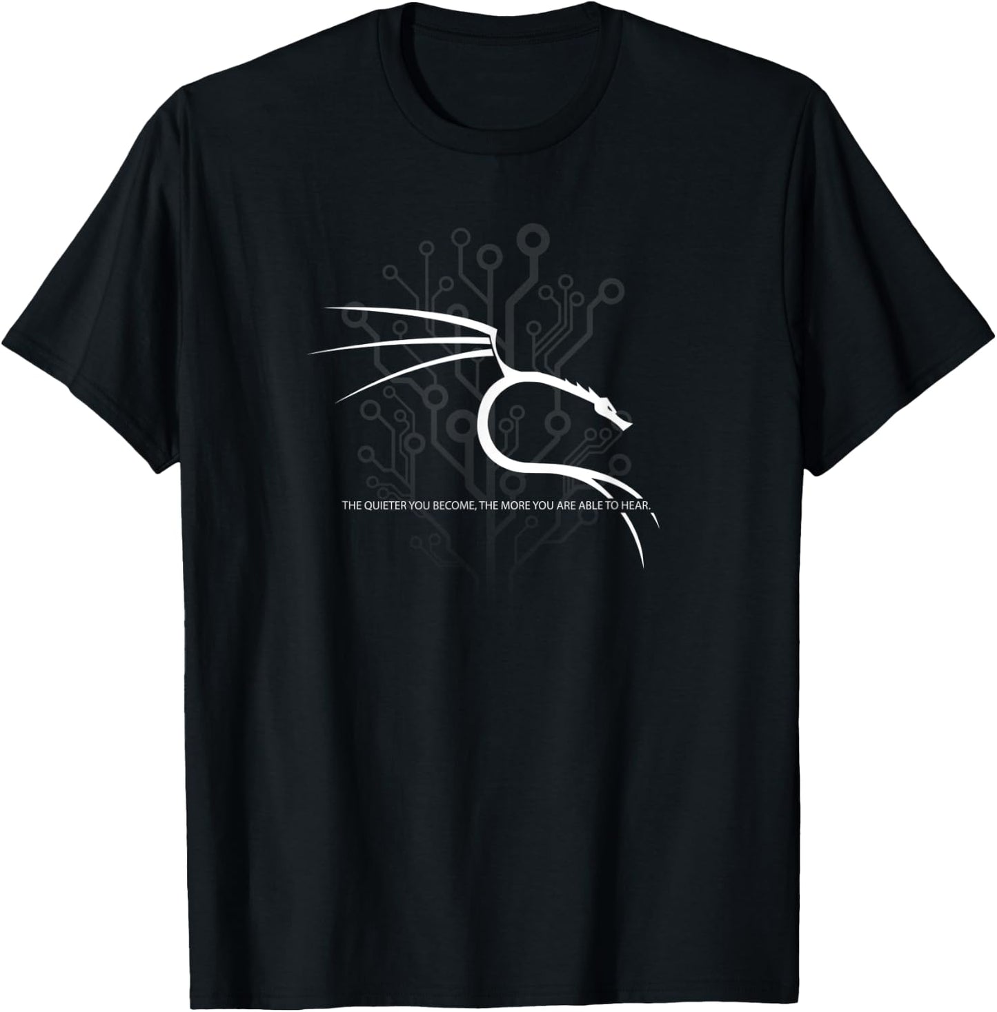 Backtrack Kali Linux design with Dragon and Tagline T-Shirt - T-Shirt | Black