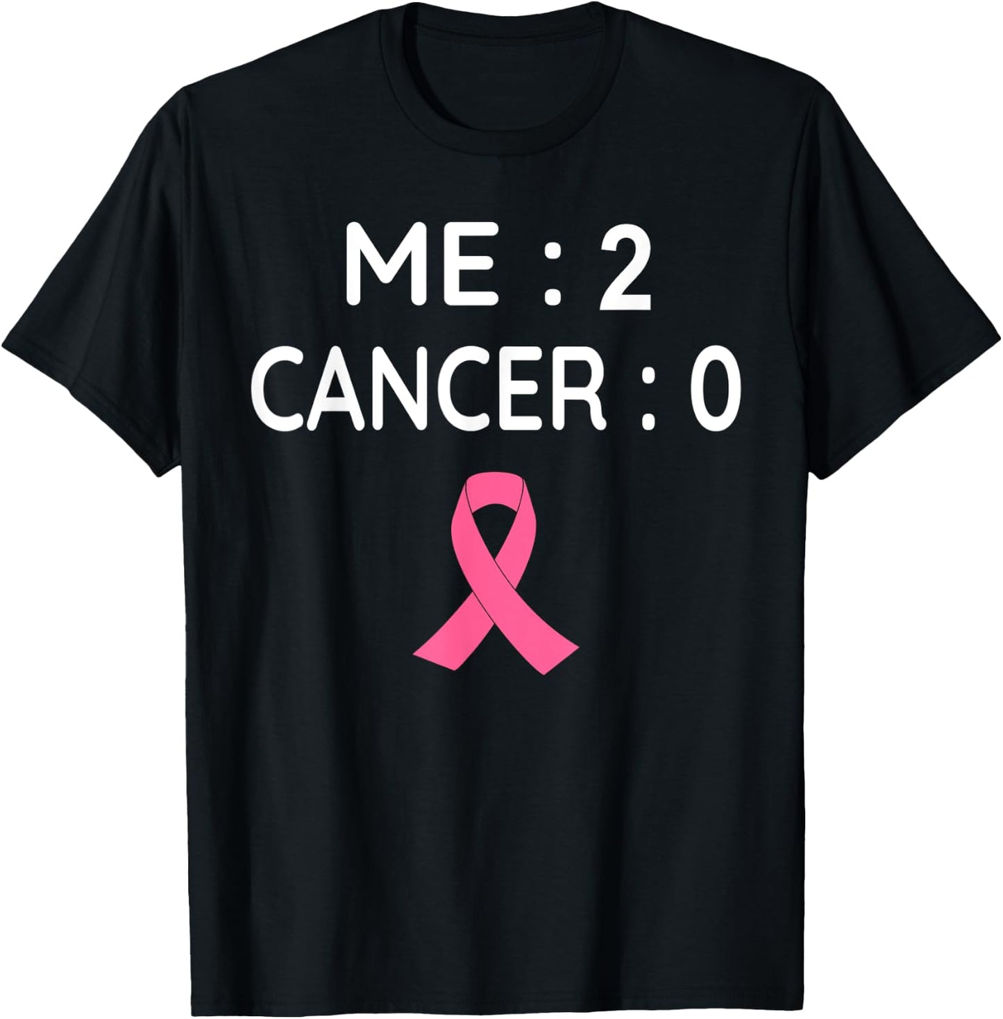 Me 2 Cancer 0 Breast Cancer Awareness Pink Ribbon T-Shirt - T-Shirt | Black