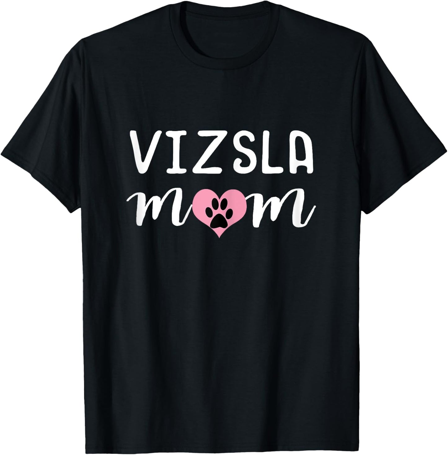 Viszla Mom Hungarian Pointer Dog Mom Gift Shirt Women T-Shirt - T-Shirt | Black