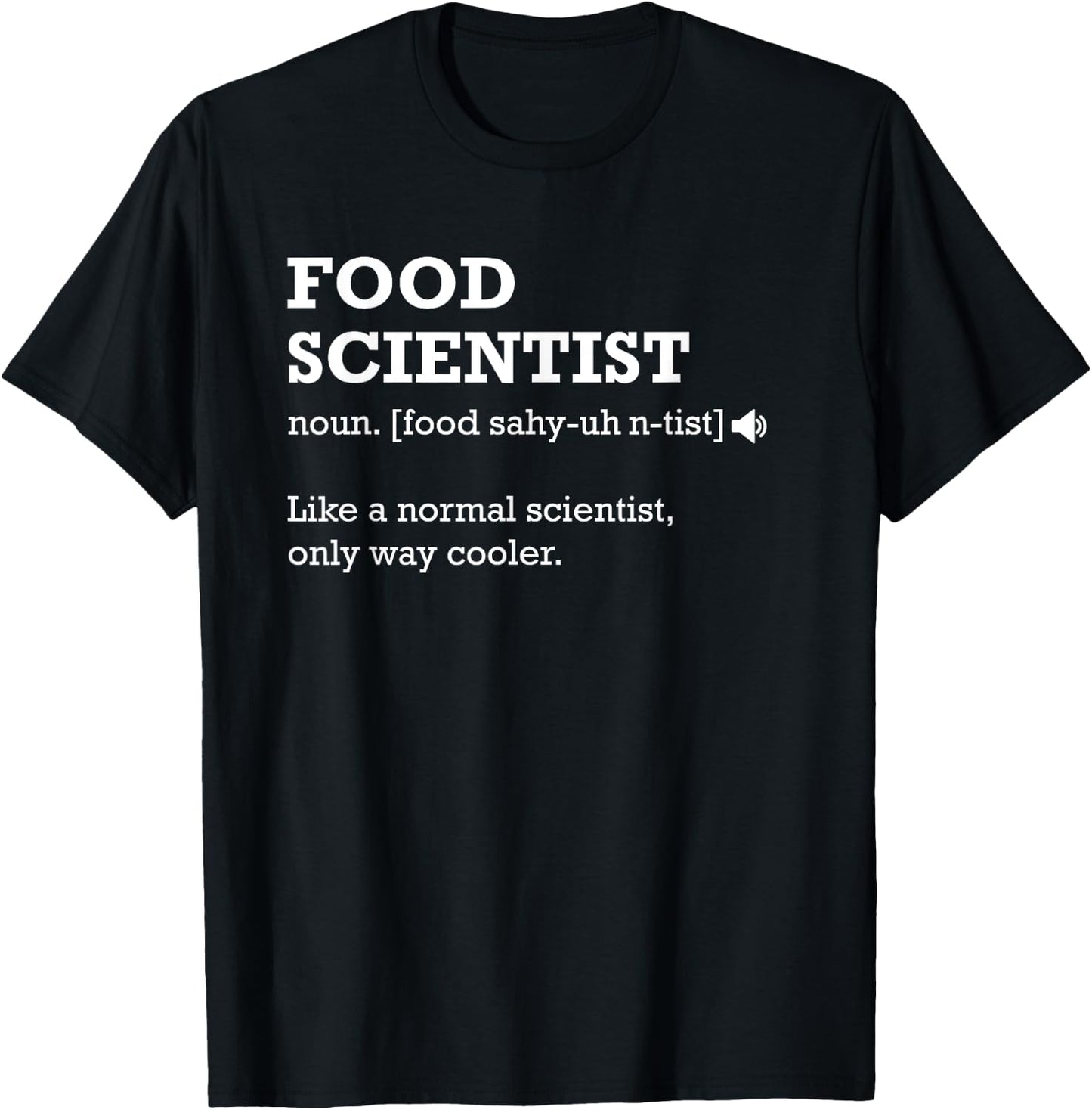 Funny Food Scientist Definition -Adults Black Small T-Shirt - T-Shirt | Black