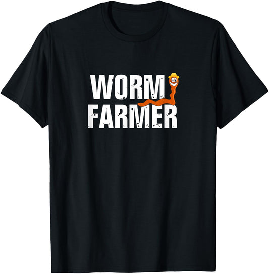 Funny Worm Farm Shirt Gift For Farmers T-Shirt - T-Shirt | Black
