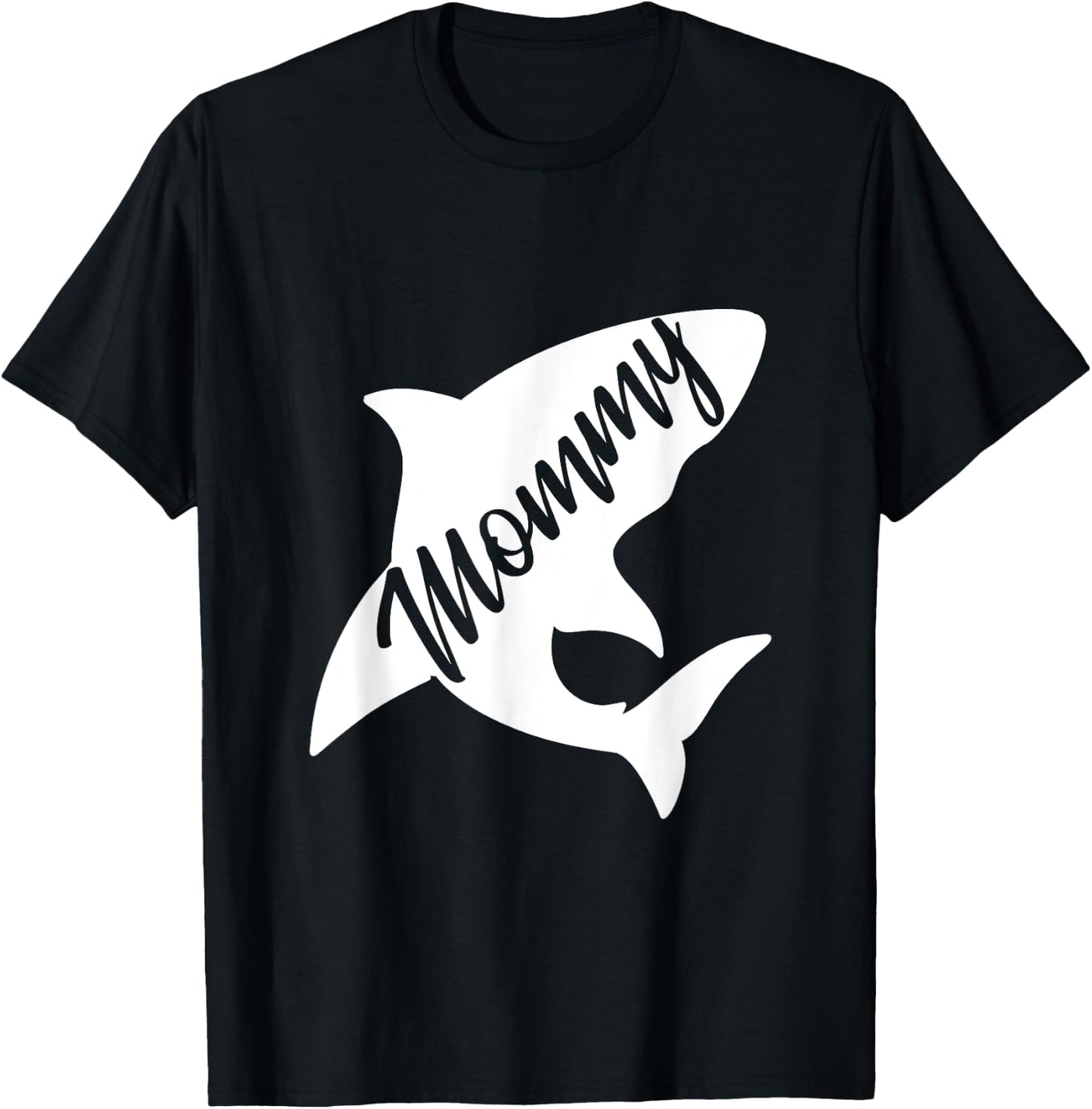 Mommy Shark Matching Family Shirts Shark T-Shirt - T-Shirt | Black
