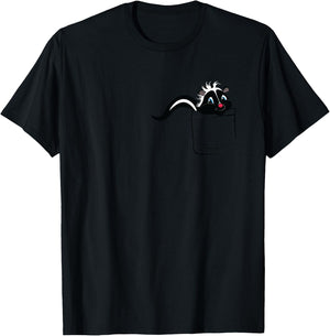 Cute Little Skunk T-Shirt - T-Shirt | Black