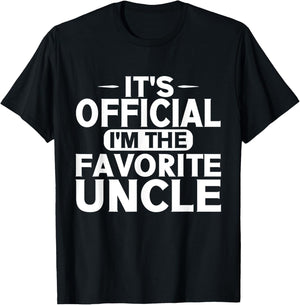 Its official im the favorite Uncle T-Shirt - T-Shirt | Black