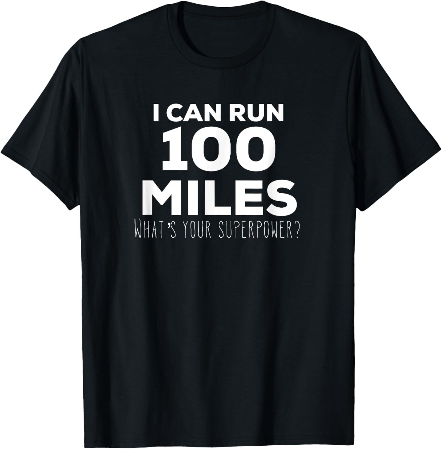 Ultra Marathon 100 miles Cute Running T Shirt T-Shirt - T-Shirt | Black