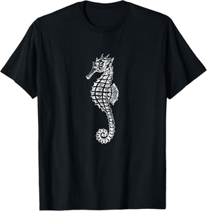 Seahorse Ocean Marine Animal Sea Horse Creature Hippocampus T-Shirt - T-Shirt | Black