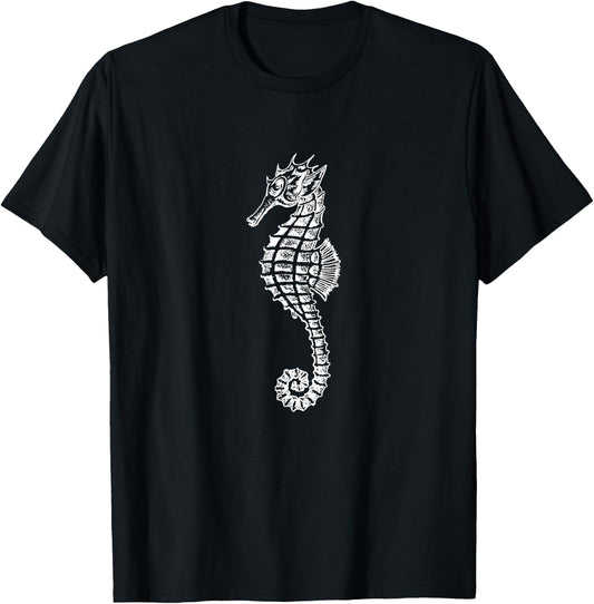 Seahorse Ocean Marine Animal Sea Horse Creature Hippocampus T-Shirt - T-Shirt | Black