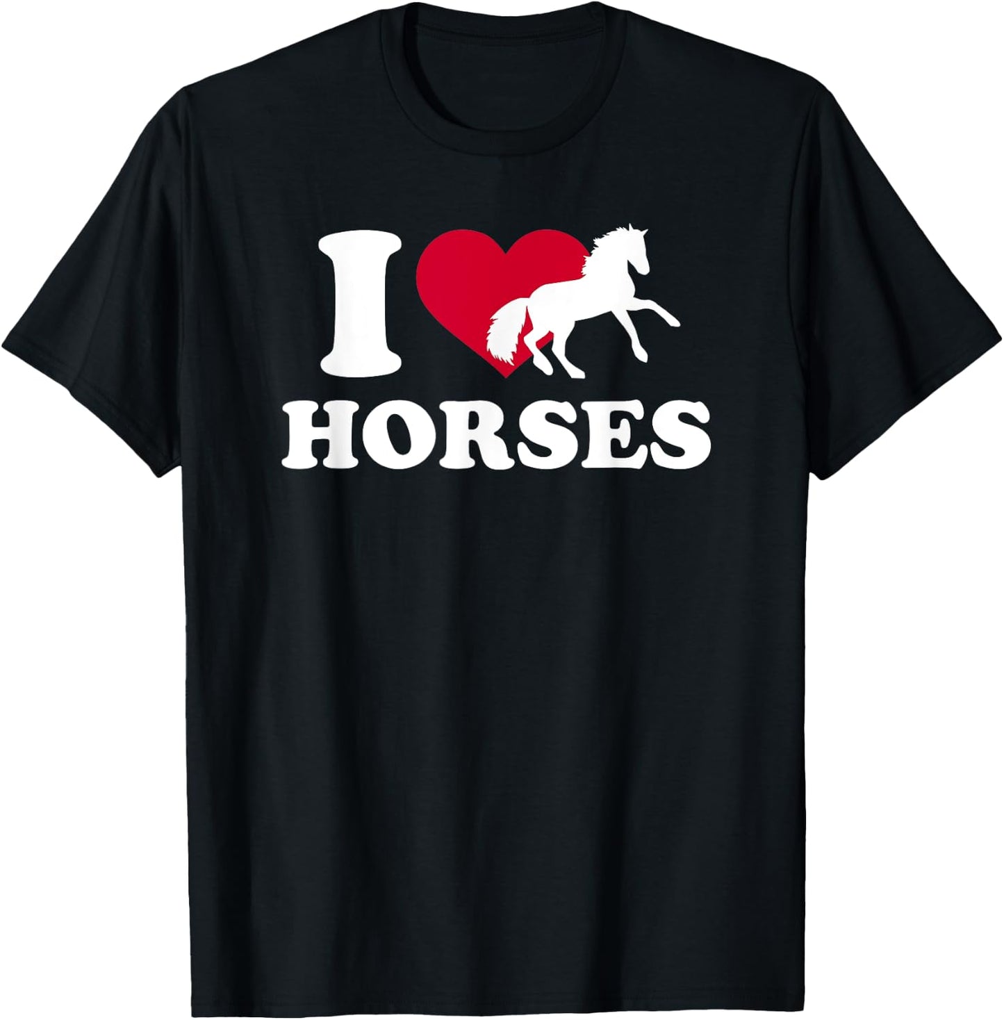 I love horses T-Shirt - T-Shirt | Black