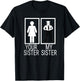 My Sister is a Police Officer Shirt proud of police sister T-Shirt - T-Shirt | Black