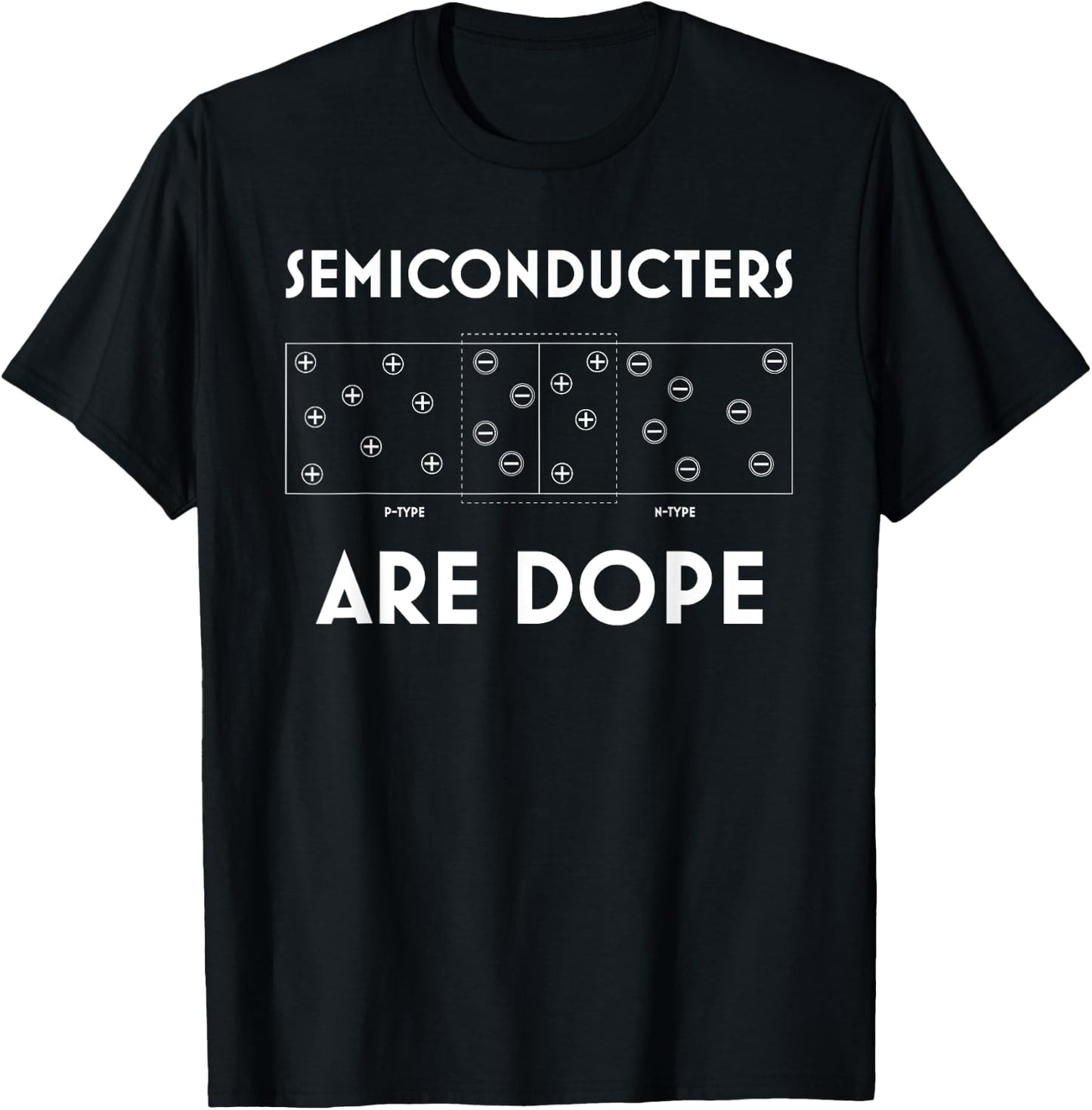 Funny Semiconductors Are Dope PN Junction Semiconductor T-Shirt - T-Shirt | Black