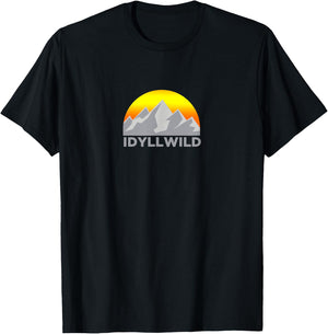 Retro Sunrise Mountain - Idyllwild California T Shirt T-Shirt - T-Shirt | Black