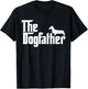 The Dogfather Dachshund Funny Father Dog Lover Men T-Shirt - T-Shirt | Black