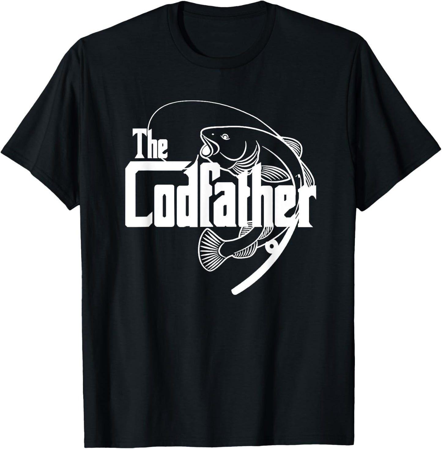 Codfather Cod Fishing Fisherman Angler Novelty Humor T-Shirt - T-Shirt | Black