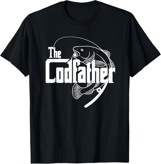 Codfather Cod Fishing Fisherman Angler Novelty Humor T-Shirt - T-Shirt | Black