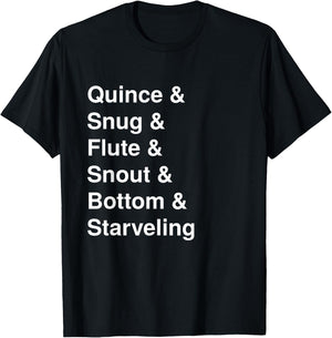 A Midsummer Night's Dream Rude Mechanicals Shakespeare Men Women Girls Kids T-Shirt - T-Shirt | Black