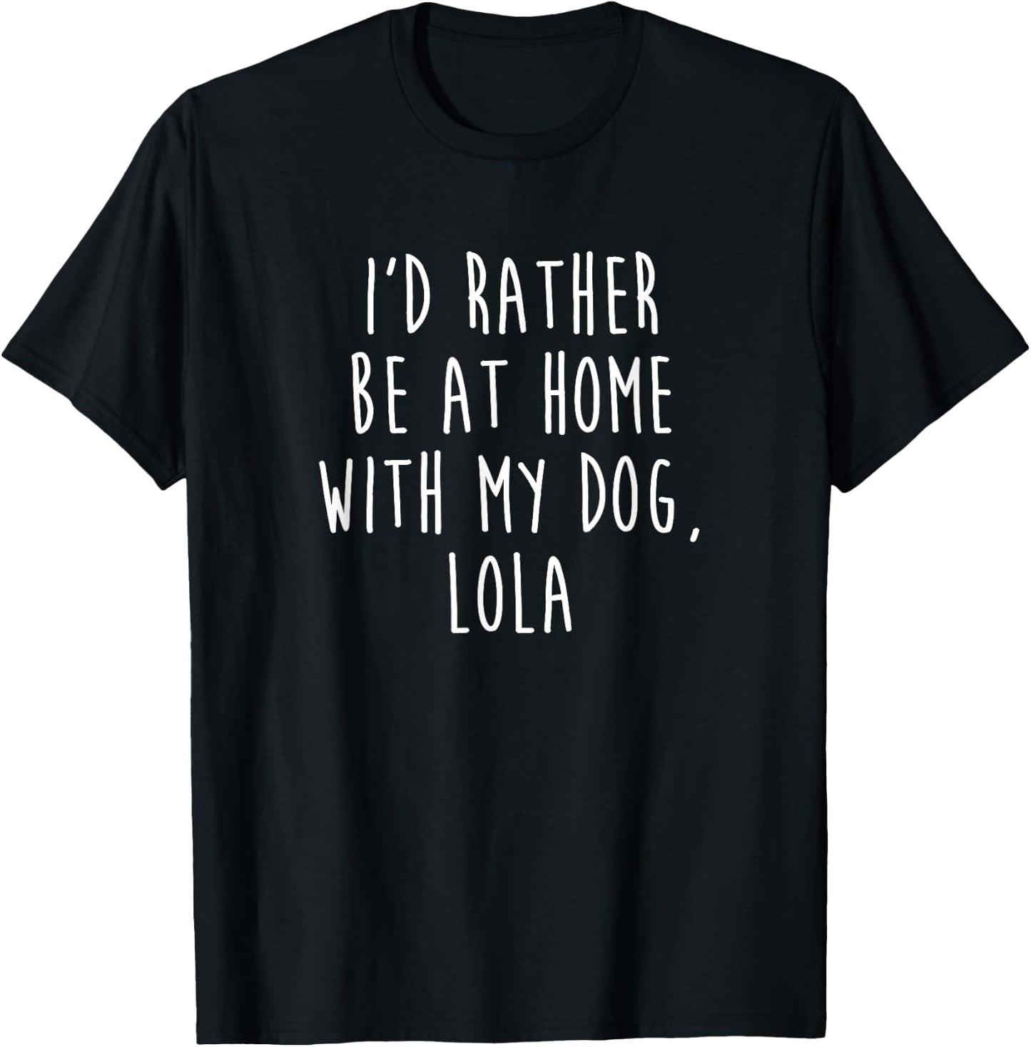 Lola Dog Name Dog Gift Women Girls Kids T-Shirt - T-Shirt | Black