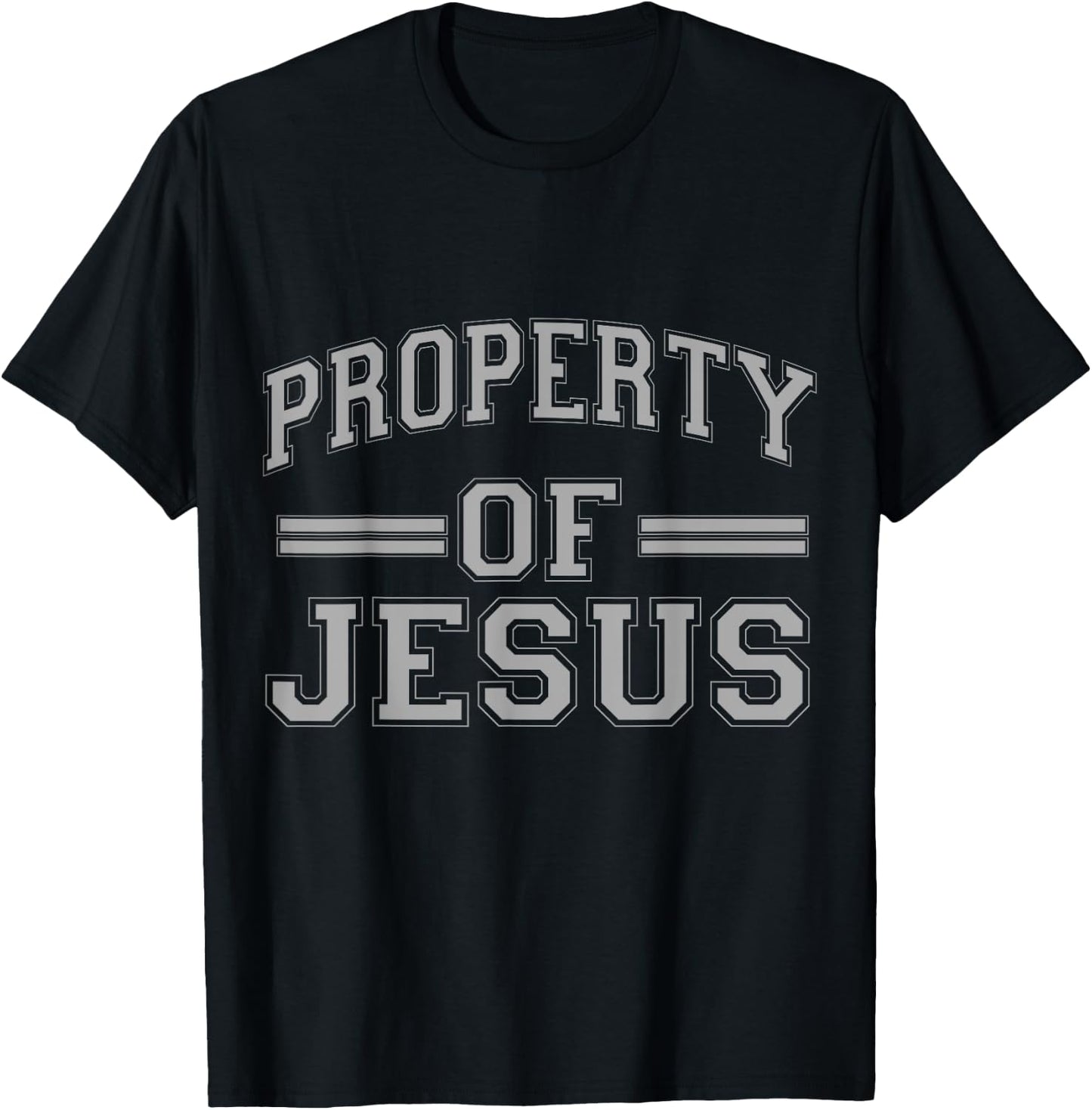 Christian T Shirts Property of Jesus (grey) T-Shirt - T-Shirt | Black