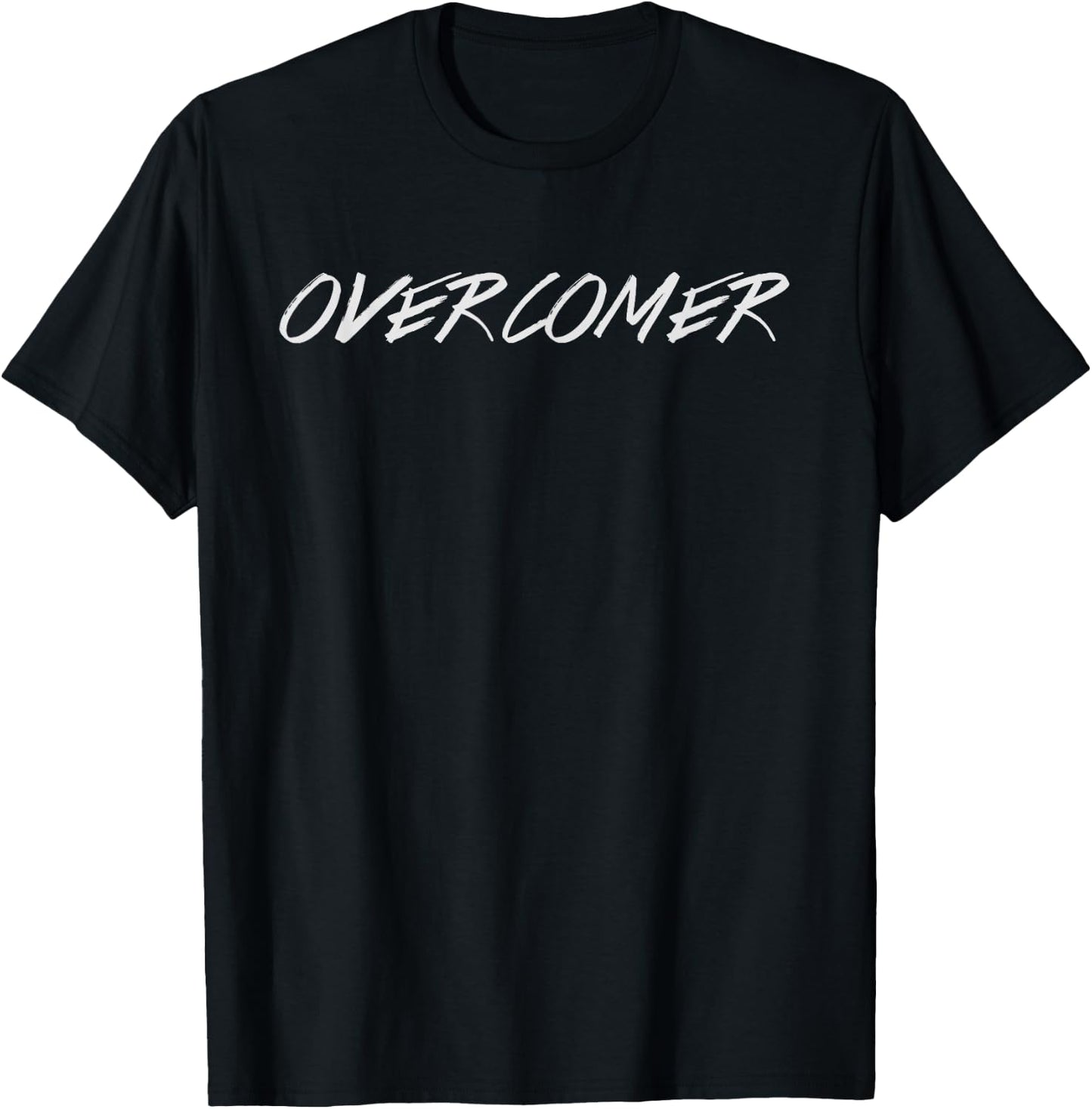Overcomer - Bible Verse Christian T-Shirt - T-Shirt | Black