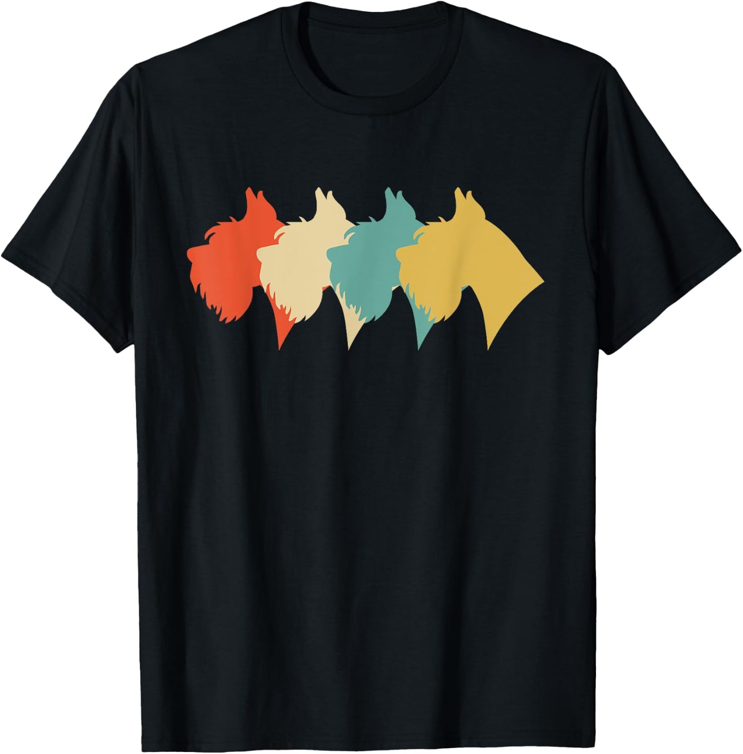 Vintage Retro Art Schnauzer T Shirt Gift T-Shirt - T-Shirt | Black