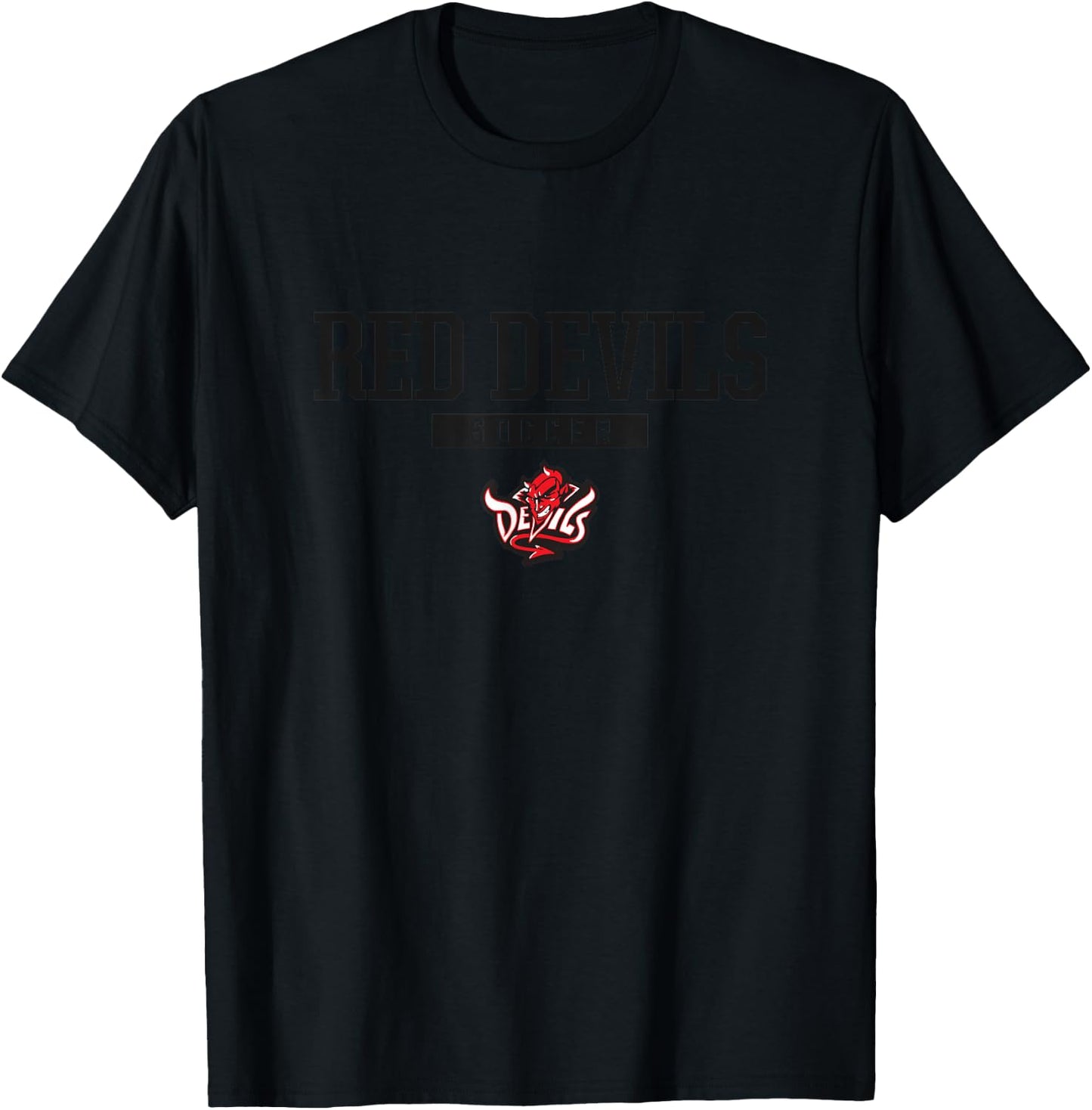 Central Red Devils Logo Soccer HS T-Shirt - T-Shirt | Black