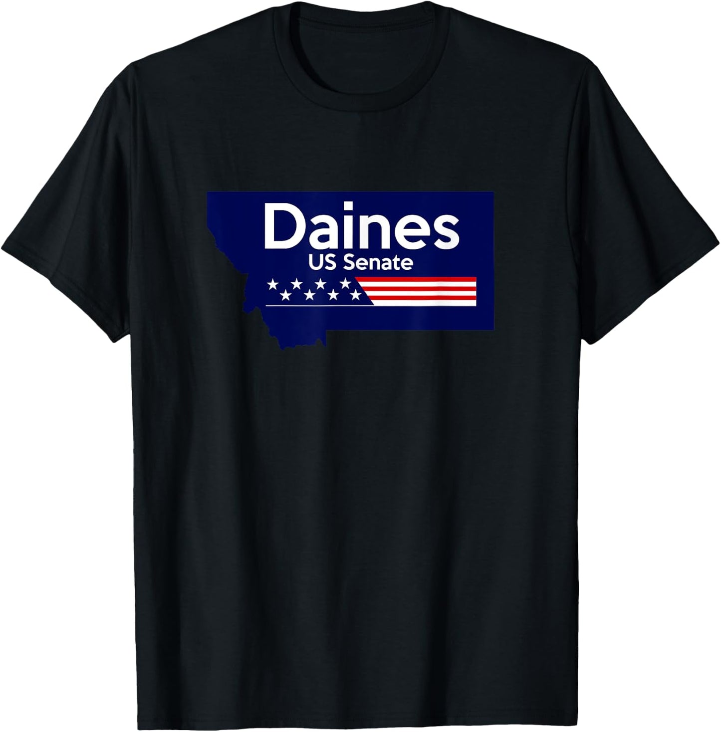 Steve Daines for Senate Montana 2026 Campaign Senator T-Shirt - T-Shirt | Black