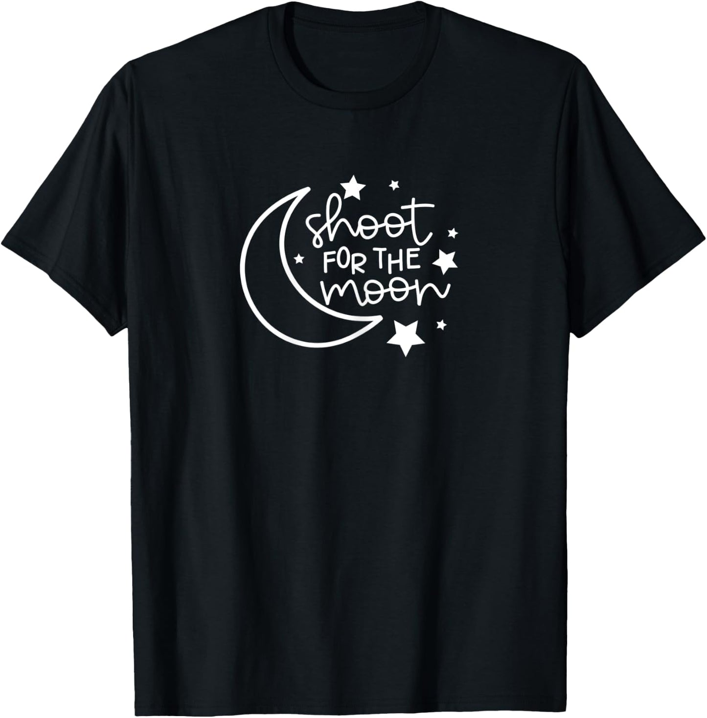 Shoot for the Moon - Cute Positive Growth Mindset Teacher Women T-Shirt - T-Shirt | Black