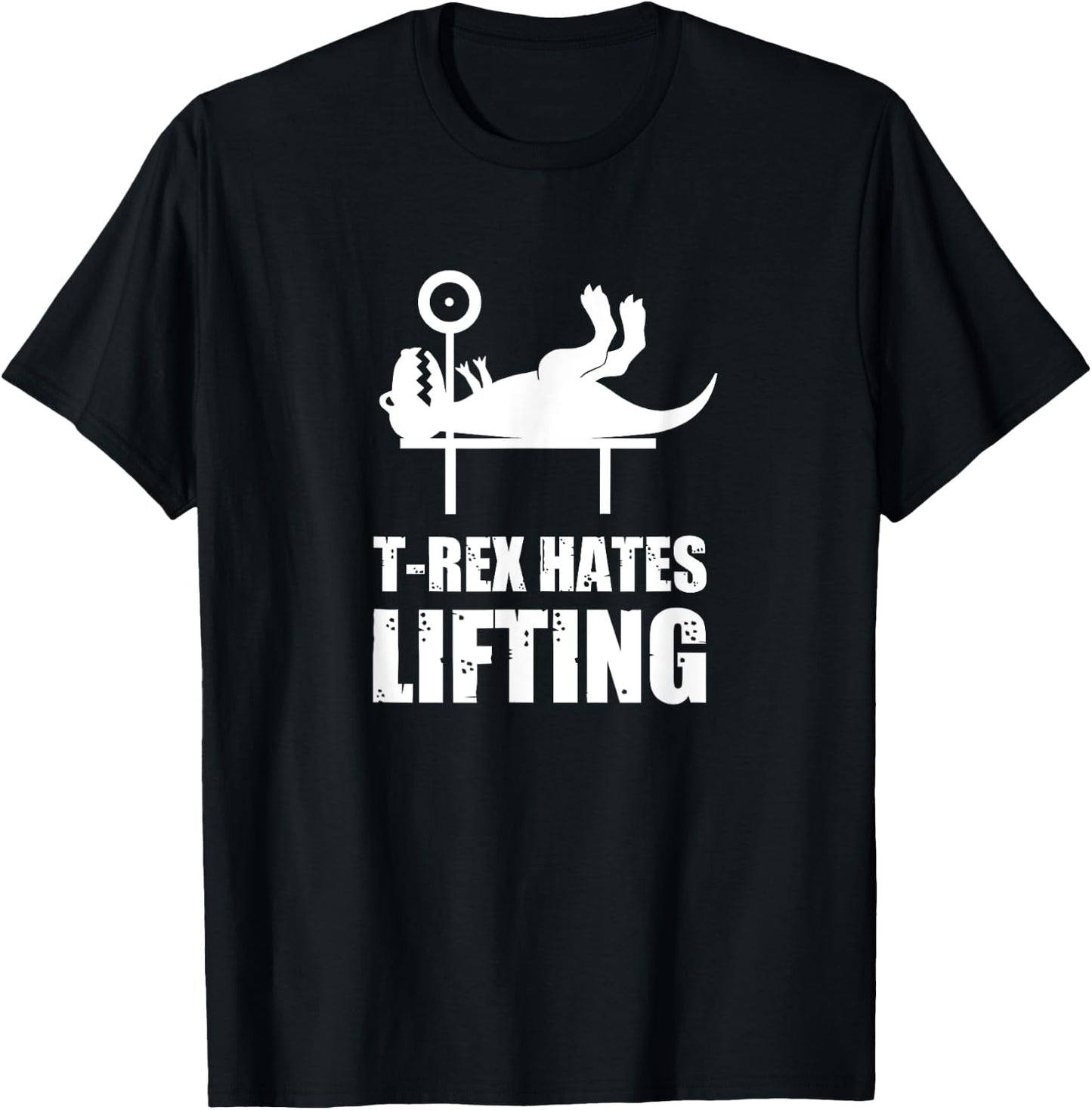 T-Rex hates lifting gym workout T-Shirt - T-Shirt | Black