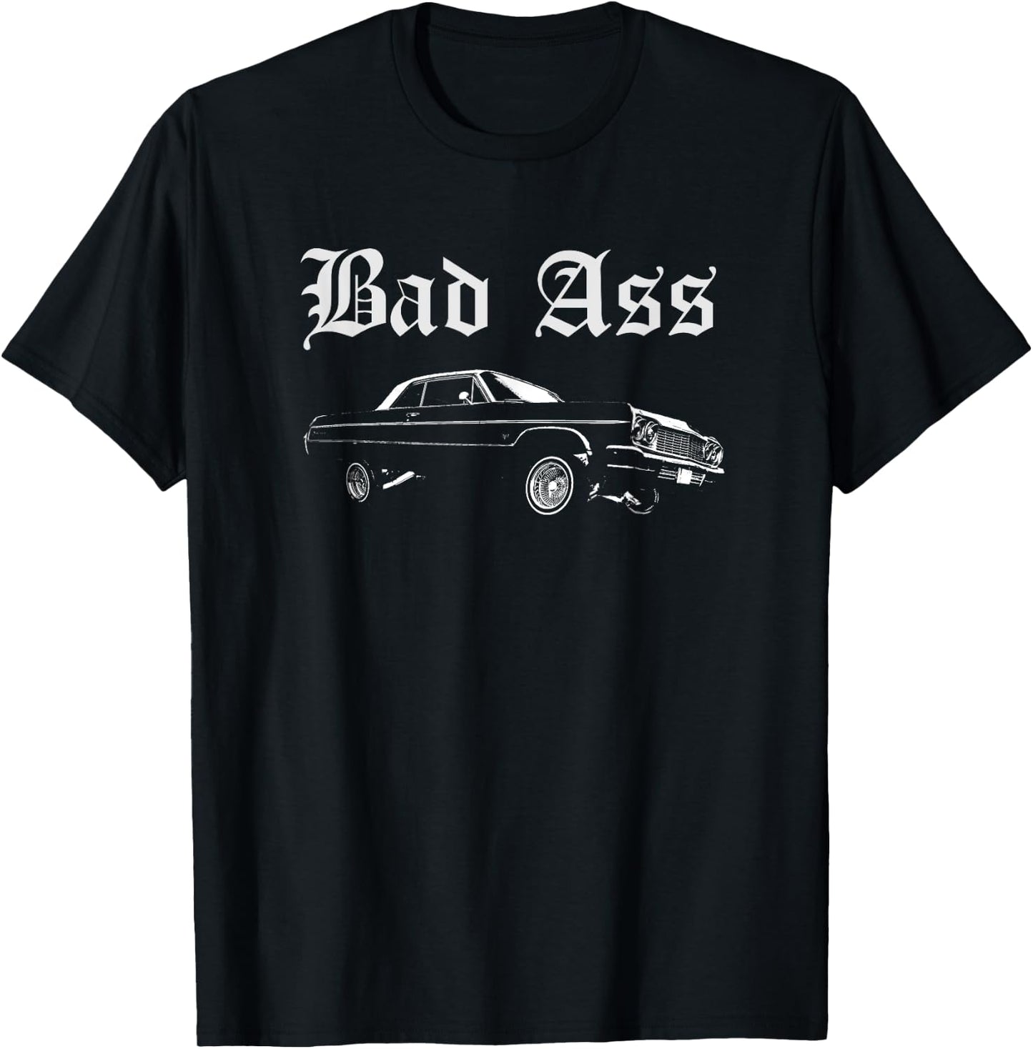 Cholo Clothing Lowrider Old School Vato Bad Ass T-Shirt - T-Shirt | Black