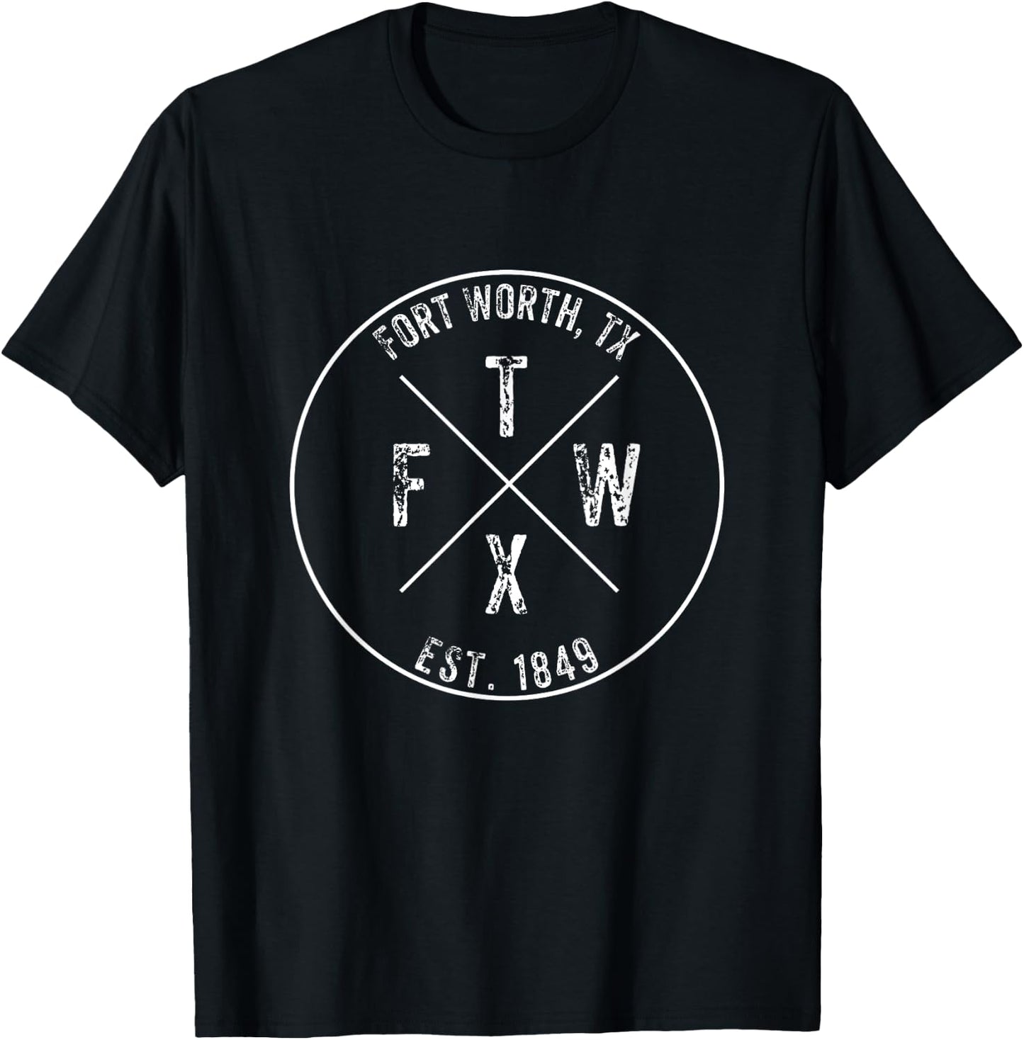 Fort Worth, Texas FWTX Est. 1849 T-Shirt - T-Shirt | Black